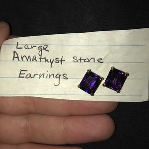 Large Amethyst earrings